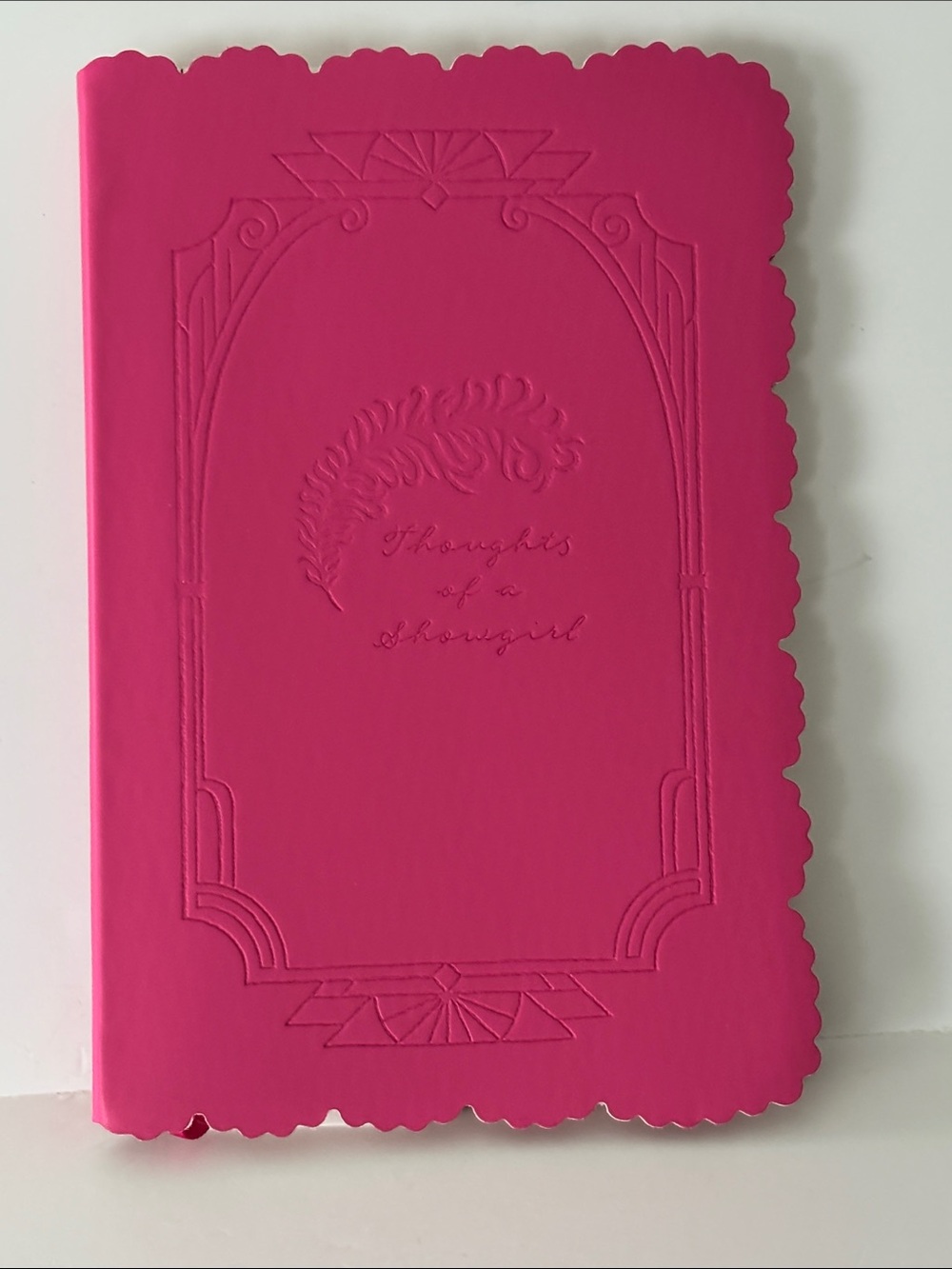 Lady Jayne "Thoughts of a Showgirl" Scalloped Edge Notebook Journal in Pink